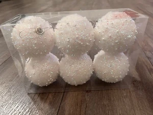 Palline di Natale Ornamenti 3,1 Pollici Albero Palline Decorazioni Glitter: 6 Pezzi - Foto 1 di 8