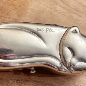 Vintage SILVER-PLATED CAT TRINKET HOLDER Ring Box FOLLI FOLLIE Pill Case Gift - Bild 1 von 4