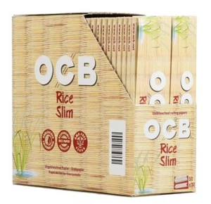 OCB Rice Rolling Paper King Size 10/25/50 Booklets Slim Premium Large Paper - Picture 1 of 6