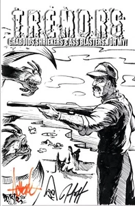TREMORS #1 (2024) Aequitas Cómic Boceto Cubierta con Arte Original Caster Burt Gummer - Imagen 1 de 7