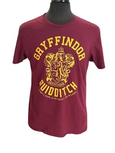 Camiseta Harry Potter Para Hombre L Gryffindor Quidditch Borgoña Dorado 100% Algodón - Imagen 1 de 7