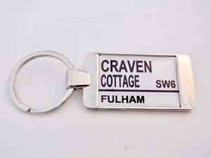 FULHAM STADIUM ROAD BADGE STREET SIGN KEY FOB KEYFOB KEYRING CHAIN GIFT - Picture 1 of 1