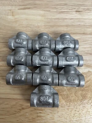 Quantity 10 - MB 304 SS Female Tee 1/8" FNPT, SS-2-T - New - Image 1 of 4