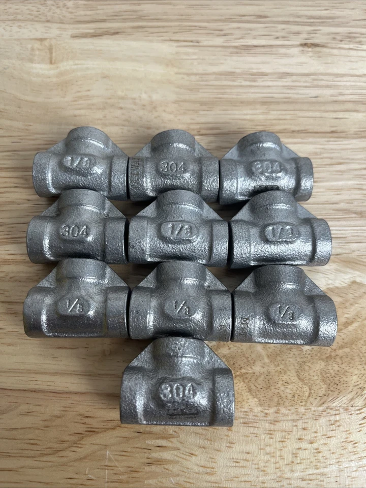 Quantity 10 - MB 304 SS Female Tee 1/8" FNPT, SS-2-T - New - Image 1 of 4