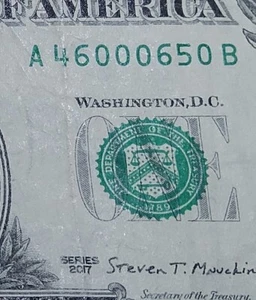 April 6th 1965 birthday date note four of a kind fancy serial number $1 dollar - Picture 1 of 3