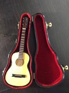 Guitar With Case MINI Mississippi Delta Blues OPERABLE STRINGS MAKES SOUND TOY - Picture 1 of 12