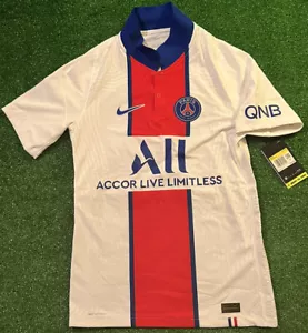 New Nike Men's PSG 2020 - 2021 Authentic Away Vaporknit Soccer Jersey Size S NWT - Picture 1 of 4