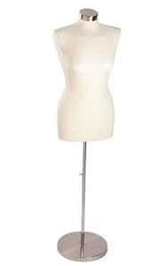 Camiseta modista económica forma femenina costurera blanca maniquí ajustable - Imagen 1 de 2