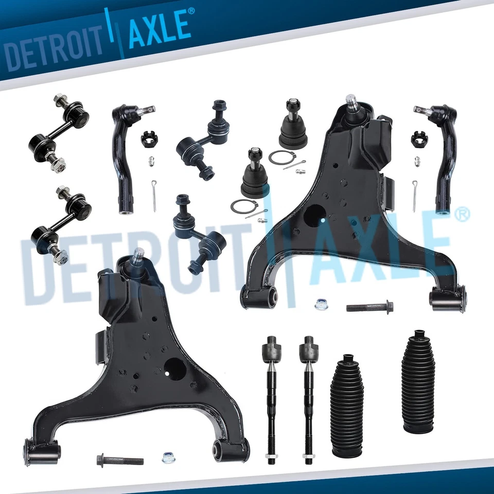 Front Lower Control Arms Tierods Sway Bars Ball Joints for Infiniti QX56 Armada - Image 1 of 4