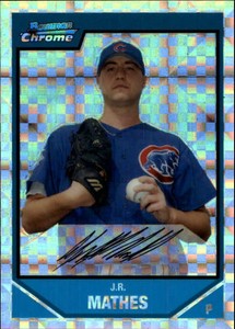 2007 Bowman Chrome Prospects X-Fractors Baseball Card #BC151 J.R. Mathes /250