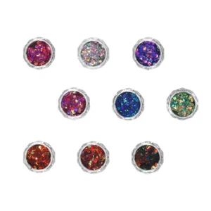 9Boxes Nail Art Flake Glitters Makeup Chunky Powder Nail Glitter Sequin - Picture 1 of 12