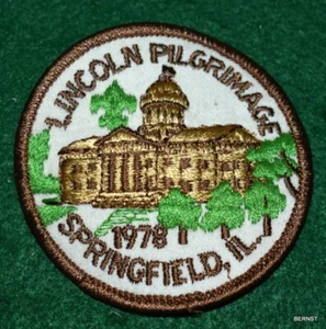 BOY SCOUT TRAIL PATCH - 1978 LINCOLN PILGRIMAGE - KOSTENLOSER VERSAND - Bild 1 von 3