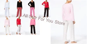 Charter Club Pajama Set Graphic Top & Printed Pants Pajama 2 Piece Set - Picture 1 of 10