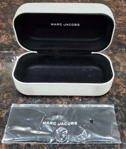 MARC JACOBS Eyeglasses Case with Cleaning Cloth New Authentic White - Picture 1 of 5