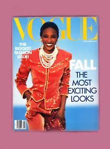VOGUE-SEPTEMBER 1989-1ST AFRICAN/AMER SEPT Cover-NAOMI-LINDA-CHRISTY-TATJANA - Picture 1 of 12