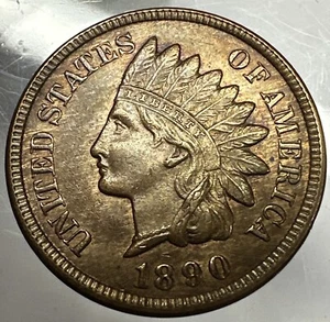 1890 Indian Head Cent Penny Stempelglanz MS - Bild 1 von 2