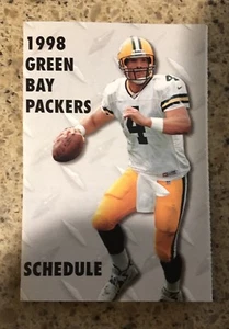 Brett Favre--Green Bay Packers--1998 Pocket Schedule--Miller Lite Miller Time - Bild 1 von 3