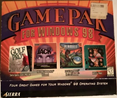 Game Pack For Windows 98 95 PC CD-Rom Game USED Sierra Golf Poker Pinball Jack - Image 1 of 4