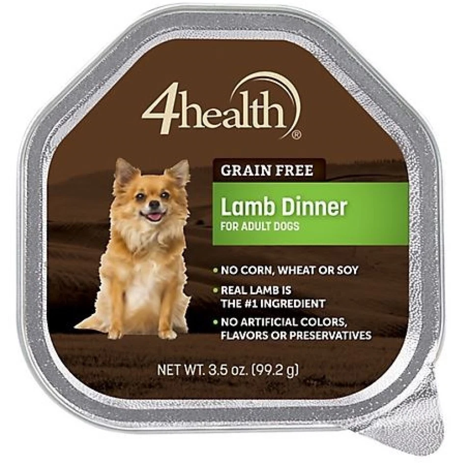 Comida húmeda para perros 4health Grain Free 300205130 para cena de cordero adulto 3,5 oz, 1 lata individual Foto 1 de 1