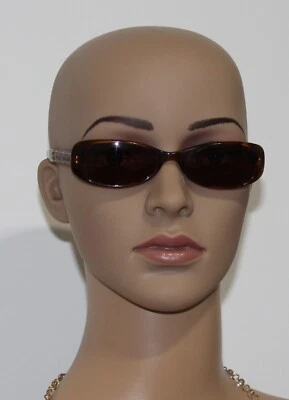 Gafas de sol Judith Lieber marrón tortuga estrás laterales Foto 1 de 4