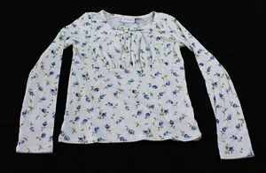The Children's Place Girl's Floral Ribbed Top BL1 Bunny's Tail White Size 10/12 - Picture 1 of 3