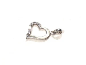 Bijou argent 925 pendentif coeur zirconia cubic pendant - Picture 1 of 2