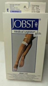 Jobst UlcerCare Knee REAR ZIP Compression 40 mmHg Stocking & Liner Small Beige - Picture 1 of 4