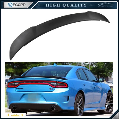 For 15-20 Dodge Charger SRT8 SRT Hellcat Style Matte Black Trunk Spoiler - ABS Foto 1 de 4