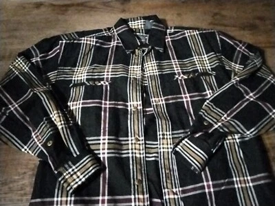 Vintage Womens Long Sleeve Button Down Flannel Shirt Top Shoulder Pads Size S... - Image 1 of 4