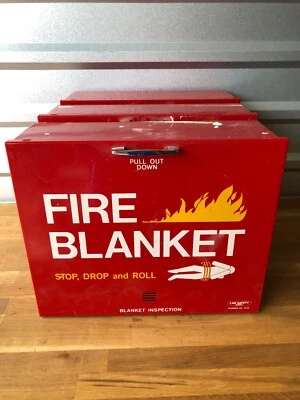 Lotto di 3 LAB SAFETY SUPPLY Coperta Antincendio Armadio di Sicurezza Rosso 16,5 x 13,5 x 5,5” - Immagine 1 di 3