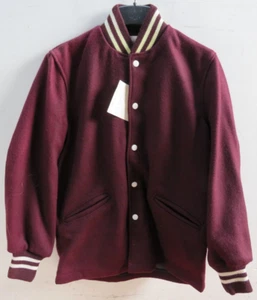 Chaqueta Universitaria DeLong Lettermans De Colección Granate/Blanca Talla 16 Nueva de Lote Antiguo - Imagen 1 de 8