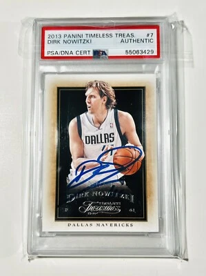 PSA 2013 Panini Timeless Treasures #97/299 Dirk Nowitzki Authentic Auto Pop 1/1 - Image 1 of 3