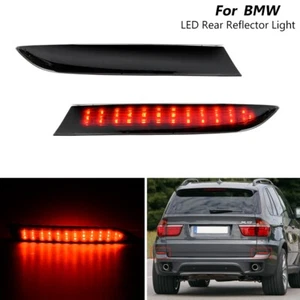 2x LED Rückstrahler Stoßstange Reflektor Licht Schwarz für 11-13 BMW X5 E70 LCI - Bild 1 von 12