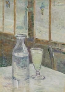 Art Vincent van Gogh: Café table with absinth Giclee Print Canvas