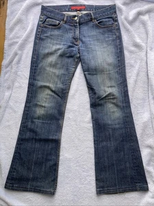 Fcuk Women’s Flared Size 10 Vintage jeans 28w 29L Petite Low Waisted - Picture 1 of 6