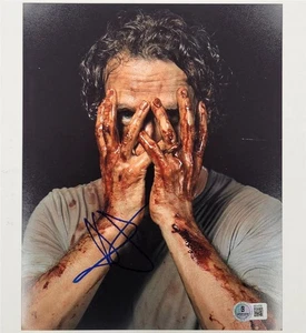 Andrew Lincoln signed Rick Grimes 8x10 photo Walking Dead autograph~ Beckett BAS - Picture 1 of 4