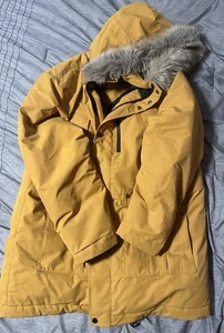 Goodfellow & Co Selby Arctic Parka Men’s  XL removable Faux Fur Yellow - Picture 1 of 6