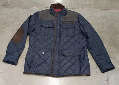 Vince Camuto Navy Quilted  Brown Corduroy Jacket- Men’s L - Image 1 of 4