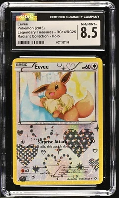 CGC 8.5 Eevee Legendary Treasures RC14/RC25 Radiant Collection Holo Pokemon Card - Image 1 of 2