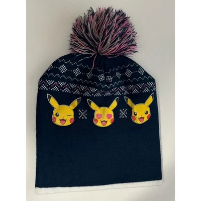 Sombrero de invierno Pokemon azul marino Pom Pom Foto 1 de 2