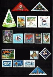 Stamp SET of USSR / RUSSIA 1983 - 2024 - Happy New Year !!! (20 stamps) - Picture 1 of 3