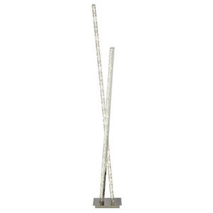 Piantana Contemporaneo Trifoglio Acciaio Cromo Vetro Trasparente Led 30W 4000K - Foto 1 di 3