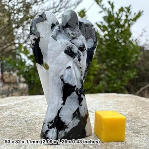 Ángel de piedra lunar arco iris - piedra mineral cristal de curación espiritual genuina RP0998 - Imagen 1 de 1