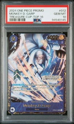 Monkey D. Garp One Piece 2024 ST06 Treasure Cup TOP 16 Promo English #012 PSA 10 - Image 1 of 2