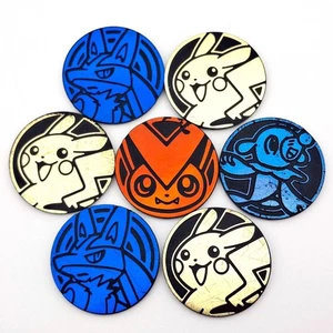 Official Pokemon TCG Flipping Coins Lot of 7 Pikachu Popplio Lucario - Bild 1 von 9