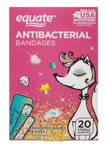 Equate Mädchen verzierte antibakterielle Bandagen, verschiedene Größen. - Bild 1 von 1