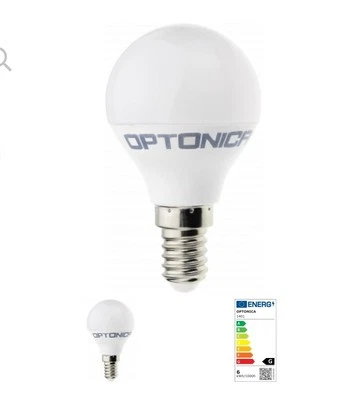 10lampadine Led 5.5w E14 G45 Luce Calda 2700k 450lm - Immagine 1 di 2