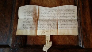 1671 CHARLES II ORIGINAL 17TH C ANTIQUE VELLUM INDENTURE - HATFIELD YORKSHIRE - Picture 1 of 11