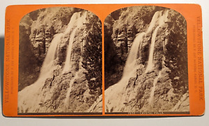 Yellowstone National Park F. Jay Haynes Stereoview Photo Crystal Falls 1275