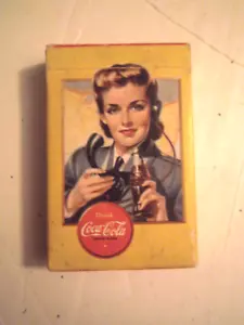 1940's Coca Cola WWII Playing Cards Airplane Spotter Aviator Telephone operator - Picture 1 of 8